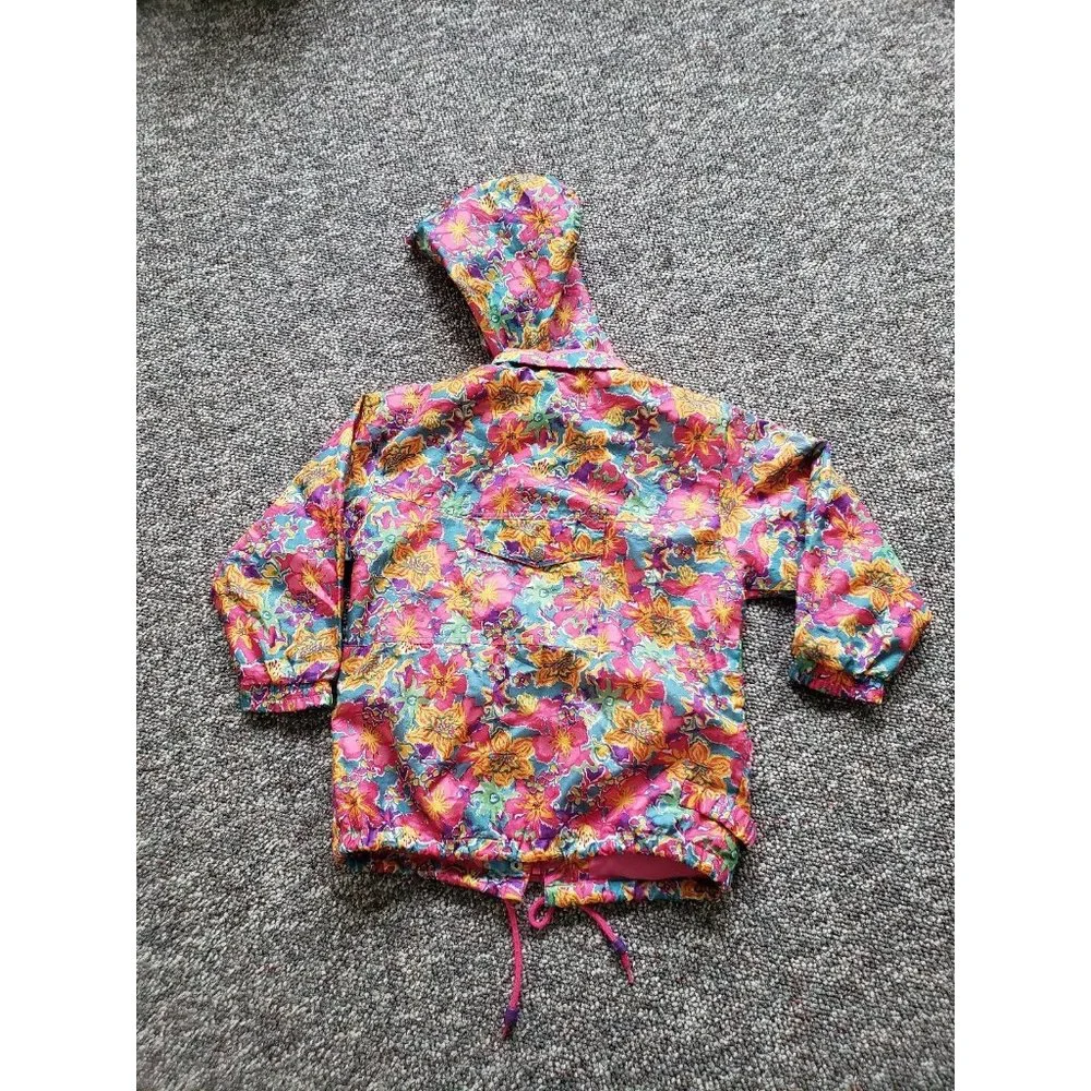 90s Girls Floral‎ Windbreaker